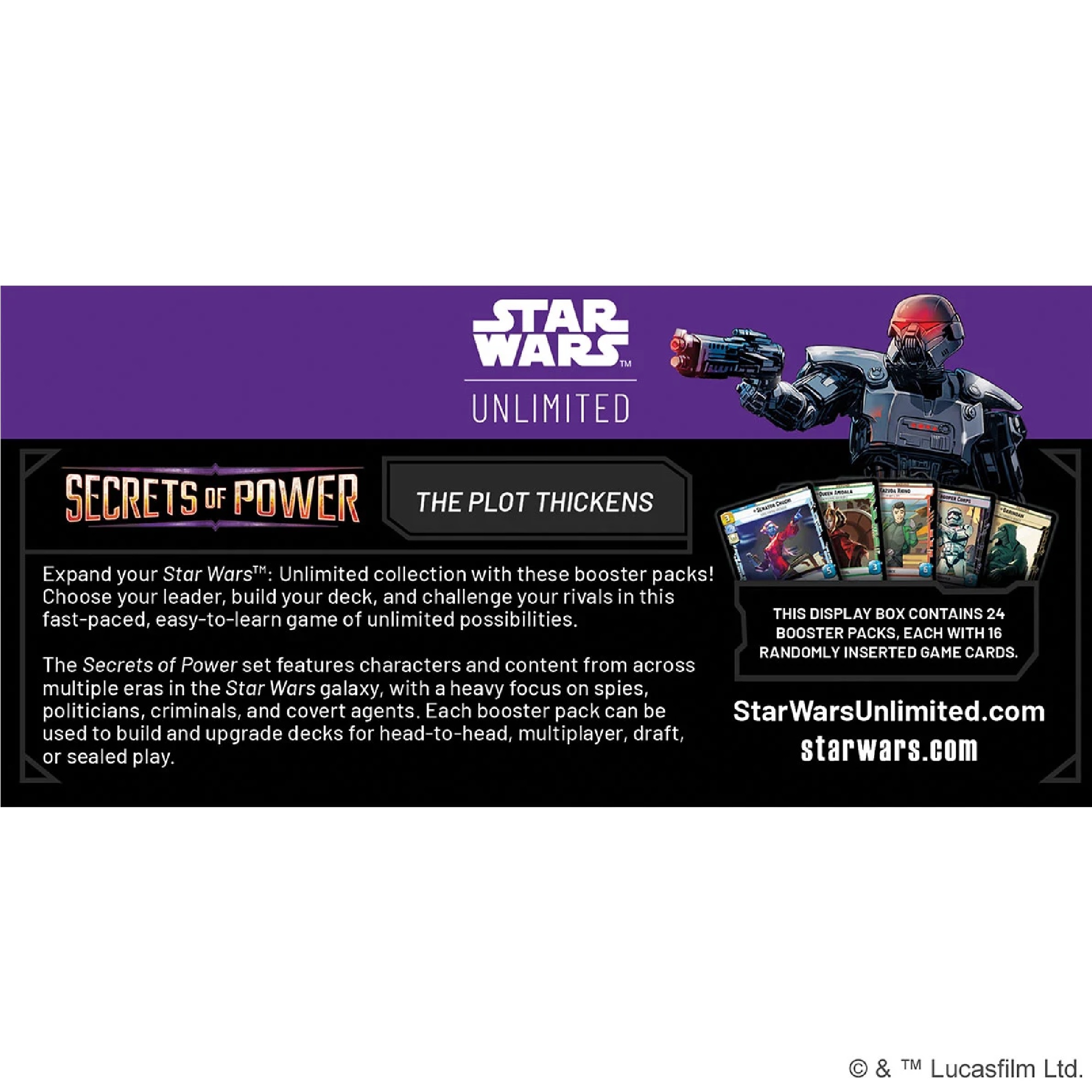 Star Wars Unlimited - Secrets of Power Display (Englisch)
